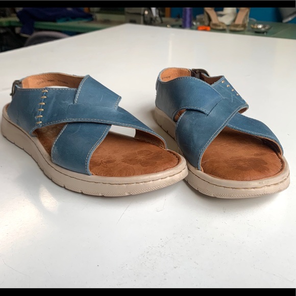Born leather sandals crossover w ankle strap, excellent used condition - Picture 3 of 10